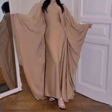 Load image into Gallery viewer, Satin Butterfly Abaya with Inside Belt