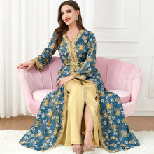 Load image into Gallery viewer, 2 Piece Set Abaya Embroidery Kaftan