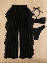 Load image into Gallery viewer, 3-Piece Floral Print Knot Front Bikinis