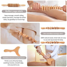 Load image into Gallery viewer, Natural Wooden Lymphatic Drainage Massager