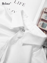 Load image into Gallery viewer, Flare Sleeve Asymmetry White Crop Top