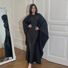 Load image into Gallery viewer, Satin Butterfly Abaya with Inside Belt