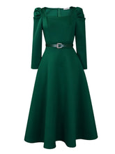 Load image into Gallery viewer, Short Sleeve Split bodycon ruffles midi prom Dress