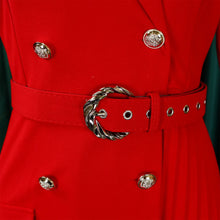 Load image into Gallery viewer, Notched Collar Full Sleeve Sashes Pleated Dress