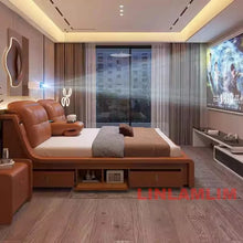 Load image into Gallery viewer, Ultimate Genuine Leather Tech Smart Multifunctional Massage Bed With Projector