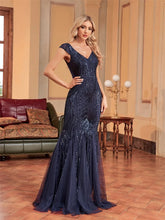Load image into Gallery viewer, Sleeveless Sequin Evening Dress