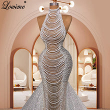 Load image into Gallery viewer, Elegant Pearl Evening Dress