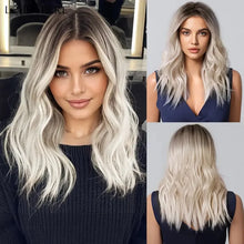 Load image into Gallery viewer, Synthetic Heat-Resistant Blonde Highlights Wigs