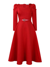 Load image into Gallery viewer, Short Sleeve Split bodycon ruffles midi prom Dress