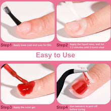 Load image into Gallery viewer, 2-Pcs Peel Off Latex Nail Polish Liquid Set With Tweezer