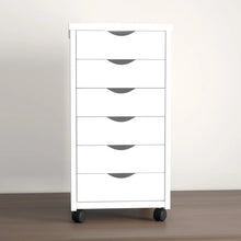 Load image into Gallery viewer, White 7-Drawer Storage Cabinet