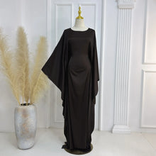 Load image into Gallery viewer, Satin Butterfly Abaya with Inside Belt
