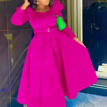 Load image into Gallery viewer, Short Sleeve Split bodycon ruffles midi prom Dress