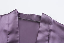 Load image into Gallery viewer, Purple Satin-Silk Bridal Party Bathrobe