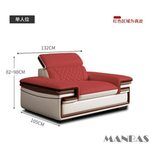 Load image into Gallery viewer, Premium Italian Genuine Leather Sofa Set