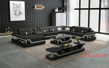 Load image into Gallery viewer, Modern Minimalist Genuine Leather Sectional Sofa