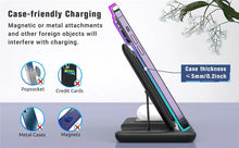 Load image into Gallery viewer, 3 In 1 Wireless Charger Stand Pad For iPhone
