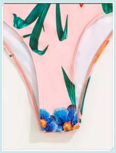 Load image into Gallery viewer, 3-Piece Floral Print Knot Front Bikinis