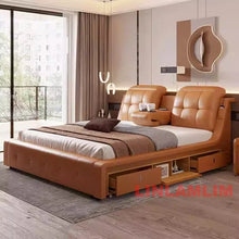 Load image into Gallery viewer, Ultimate Genuine Leather Tech Smart Multifunctional Massage Bed With Projector