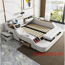 Load image into Gallery viewer, Modern Multifunctional Smart Tech Futuristic Bed