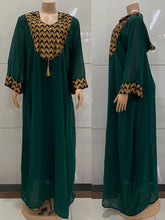 Load image into Gallery viewer, Hooded Abaya Knitted Kaftan Evening Dresses