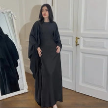 Load image into Gallery viewer, Satin Butterfly Abaya with Inside Belt