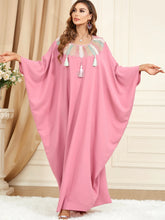 Load image into Gallery viewer, Tassel Bat Sleeve Caftan Abayas
