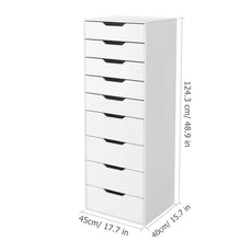 Load image into Gallery viewer, White 7-Drawer Storage Cabinet