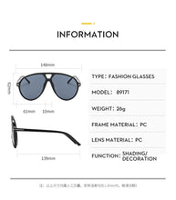Load image into Gallery viewer, Luxury Brand Oversized Sunglasses women Men Retro Pilot Ins Trending Sun Glasses Driving Shades UV400 Eyeglasse