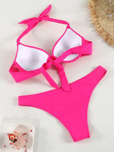 Load image into Gallery viewer, Brazilian Print Bikini Set Push Up Swimsuit