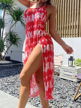 Load image into Gallery viewer, 3-Piece Floral Print Knot Front Bikinis