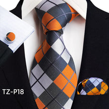 Load image into Gallery viewer, Men's Luxury Floral Neckties with Pocket Square and Cuff-links
