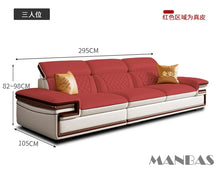 Load image into Gallery viewer, Premium Italian Genuine Leather Sofa Set