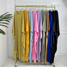 Load image into Gallery viewer, Satin Butterfly Abaya with Inside Belt