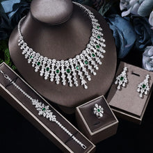 Load image into Gallery viewer, Famous Brand 4pcs Bridal Zirconia Full Jewelry Sets