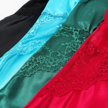 Load image into Gallery viewer, Satin Nightgown Spaghetti Straps