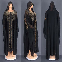 Load image into Gallery viewer, Bat Sleeve Abaya Diamond Kaftan Abaya