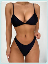 Load image into Gallery viewer, 3-Piece Floral Print Knot Front Bikinis