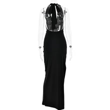 Load image into Gallery viewer, Sexy Backless High Slit Halter Dress