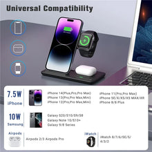 Load image into Gallery viewer, 3 In 1 Wireless Charger Stand Pad For iPhone