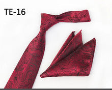 Load image into Gallery viewer, Luxury Men's Ties with Pocket Square & Cufflinks
