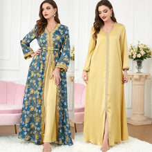 Load image into Gallery viewer, 2 Piece Set Abaya Embroidery Kaftan