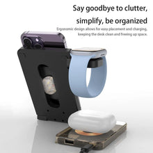 Load image into Gallery viewer, Magnetic Wireless Charging Stand for iPhone 15/14/13/12, iWatch Ultra/8/7/6/5, AirPods 3/2/Pro, Samsung