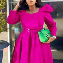 Load image into Gallery viewer, Short Sleeve Split bodycon ruffles midi prom Dress