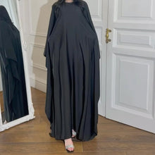 Load image into Gallery viewer, Satin Butterfly Abaya with Inside Belt