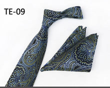 Load image into Gallery viewer, Luxury Men's Ties with Pocket Square & Cufflinks