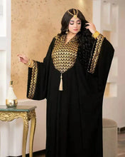 Load image into Gallery viewer, Hooded Abaya Knitted Kaftan Evening Dresses