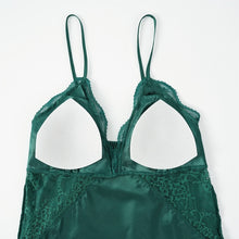 Load image into Gallery viewer, Satin Nightgown Spaghetti Straps