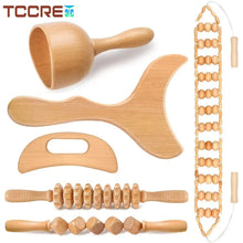 Load image into Gallery viewer, Natural Wooden Lymphatic Drainage Massager