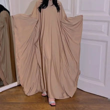 Load image into Gallery viewer, Satin Butterfly Abaya with Inside Belt
